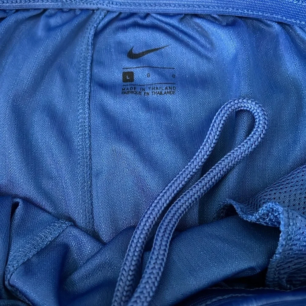 Nike Tonal Pinstripe Basketball Shorts Blue Size Large